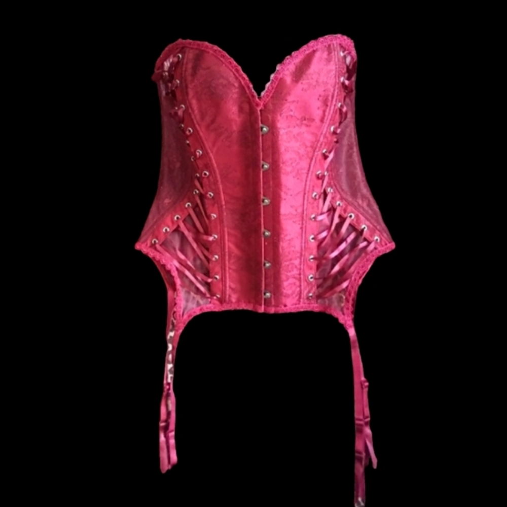 Adore Me Aurora Unlined Corset with Garter Size L